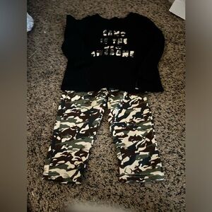 Ocean Coast Camo Pants 12 M and shirt 2T♥️ #3K
